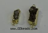 NGC5032 10*30mm - 10*35mm rectangle druzy quartz connectors