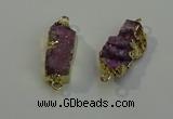 NGC5033 10*30mm - 10*35mm rectangle druzy quartz connectors