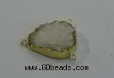 NGC5042 25*30mm - 35*40mm freeform druzy quartz connectors