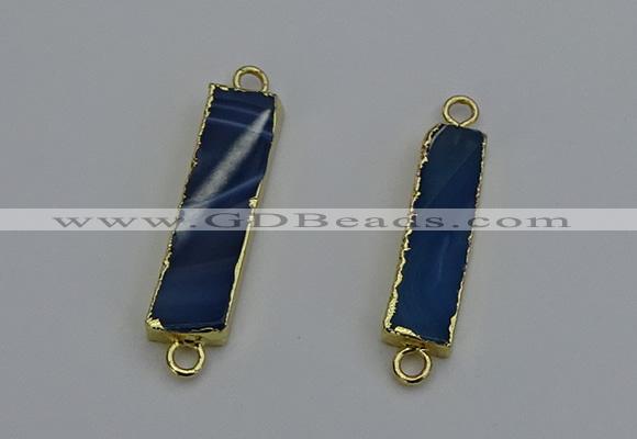 NGC5071 8*35mm - 10*40mm rectangle agate gemstone connectors