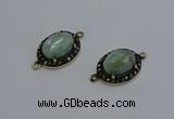 NGC5133 16*20mm oval amazonite gemstone gemstone connectors