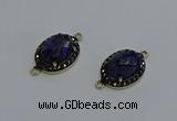 NGC5134 16*20mm oval lapis lazuli gemstone gemstone connectors