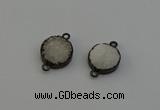 NGC5180 15mm - 16mm coin druzy agate gemstone connectors