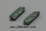 NGC5195 12*30mm - 15*30mm faceted rectangle amazonite connectors