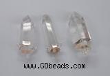 NGC540 10*35mm - 12*45mm faceted nuggets white crystal connectors