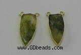 NGC5405 16*35mm - 18*40mm arrowhead green rutilated quartz connectors