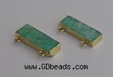 NGC5685 12*35mm rectangle amazonite connectors wholesale