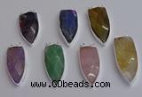 NGC5735 15*35mm - 16*45mm arrowhead mixed gemstone connectors