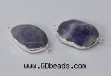 NGC576 18*25mm - 22*30mm freeform agate gemstone connectors