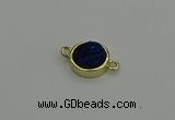 NGC5783 12mm coin plated druzy agate connectors wholesale