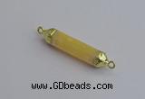 NGC5947 8*40mm tube yellow lace calcite connectors wholesale