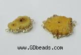 NGC601 15*20mm - 30*35mm freeform druzy agate connectors wholesale