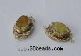 NGC609 22*30mm - 25*35mm freeform druzy agate connectors wholesale