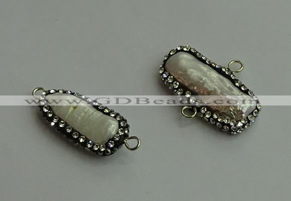 NGC6582 10*20mm - 12*25mm freeform pearl connectors wholesale