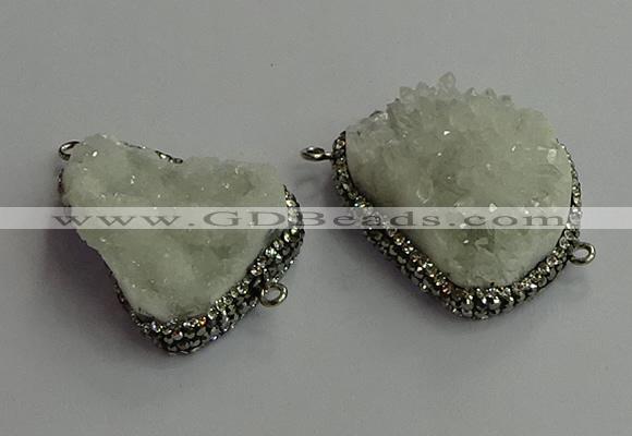 NGC6642 25*35mm - 30*40mm freeform druzy agate connectors