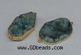 NGC8005 30*40mm - 35*45mm freeform druzy agate connectors