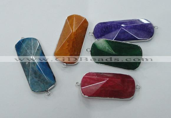 NGC87 25*45mm - 22*55mm agate gemstone connectors wholesale