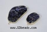 NGC995 20*30mm – 30*40mm freeform sodalite gemstone connectors