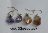 NGE10 13*18mm - 15*20mm nuggets amethyst & citrine earrings wholesale