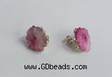 NGE141 12*14mm - 15*18mm freeform druzy agate gemstone earrings