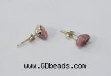 NGE149 4*6mm - 5*8mm freeform tourmaline gemstone earrings