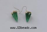 NGE158 11*20mm – 12*22mm cone agate gemstone earrings wholesale