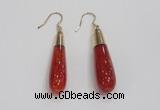 NGE19 10*40mm teardrop agate gemstone earrings wholesale