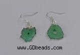 NGE210 18*20mm - 20*25mm freeform druzy agate gemstone earrings