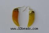 NGE227 10*40mm - 12*45mm oxhorn agate gemstone earrings wholesale