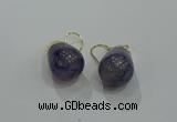 NGE235 15*20mm teardrop agate gemstone earrings wholesale