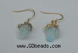 NGE24 10*14mm - 12*16mm nuggets druzy quartz earrings wholesale