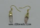 NGE250 5*16mm - 5*18mm sticks white crystal gemstone earrings