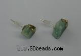 NGE310 6*8mm - 8*10mm nuggets amazonite earrings wholesale