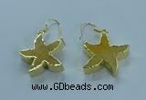 NGE390 20mm - 22mm starfish druzy agate earrings wholesale