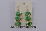 NGE396 10*32mm - 12*38mm druzy agate gemstone earrings