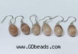 NGE412 10*14mm teardrop moonstone earrings wholesale