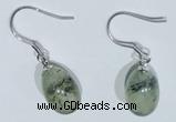 NGE420 10*14mm teardrop green rutilated quartz earrings earrings wholesale