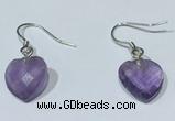 NGE431 10*10mm heart-shaped amethyst earrings wholesale