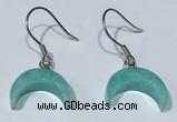 NGE433 10*14mm moon-shaped amazonite earrings wholesale