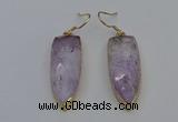 NGE5052 12*35mm - 15*40mm arrowhead amethyst pendants wholesale