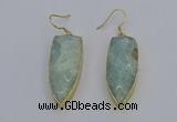 NGE5060 12*35mm - 15*40mm arrowhead amazonite pendants wholeasle