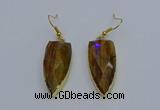 NGE5064 12*35mm - 15*40mm arrowhead yellow tiger eye pendants