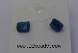 NGE5107 6*10mm nuggets blue kyanite earrings wholesale