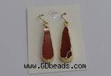 NGE5171 10*28mm - 10*30mm flat teardrop mookaite earrings