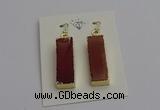 NGE5173 10*28mm - 10*30mm rectangle mookaite earrings