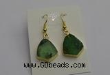 NGE5175 15*20mm australia chrysoprase earrings wholesale