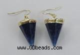 NGE64 14*20mm - 15*22mm cone agate gemstone earrings wholesale