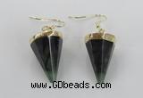 NGE65 14*20mm - 15*22mm cone agate gemstone earrings wholesale