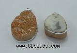 NGP1001 25*35mm - 35*45mm freeform druzy agate beads pendant