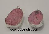 NGP1008 25*35mm - 35*45mm freeform druzy agate beads pendant